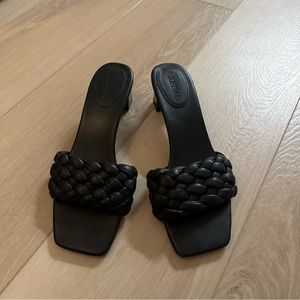 braided kitten heel sandal size 8.5